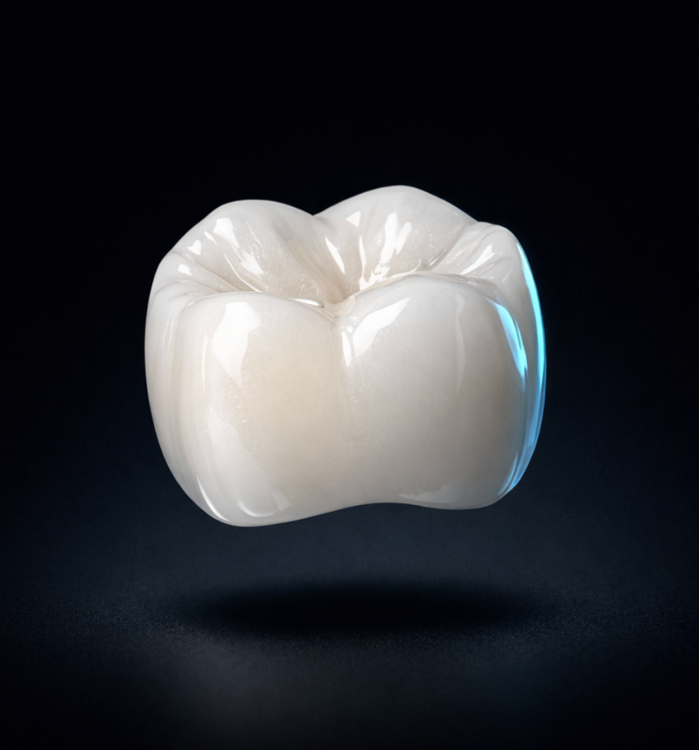 Corona de zirconio monolítico