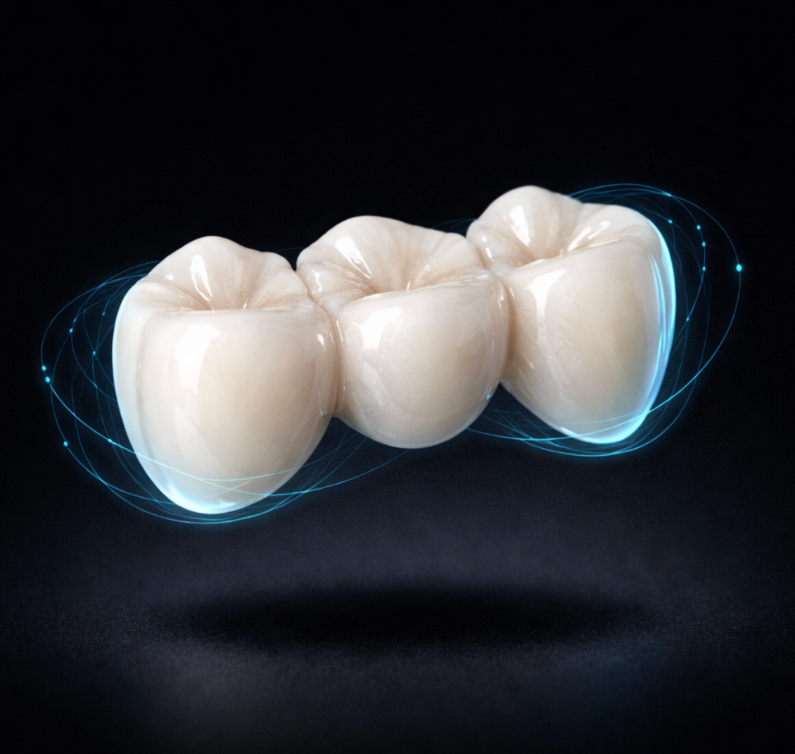 Puente de 3 piezas zirconio caso BDL